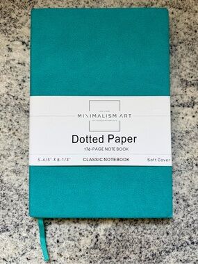 NWT Minimalism Art Teal Dotted Classic Sleek Notebook